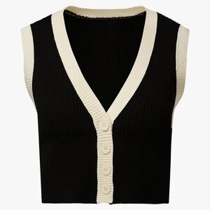 We Wore What Women's Black and White Vest